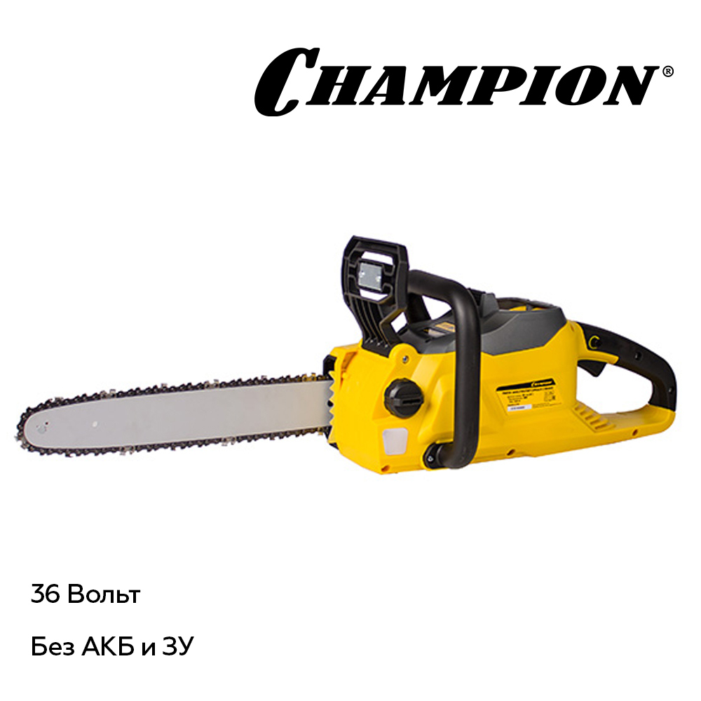 Изображение товара Пила аккумуляторная бесщёточная Champion Csb400 36 В шина 35 см АКБ и ЗУ не в комплекте