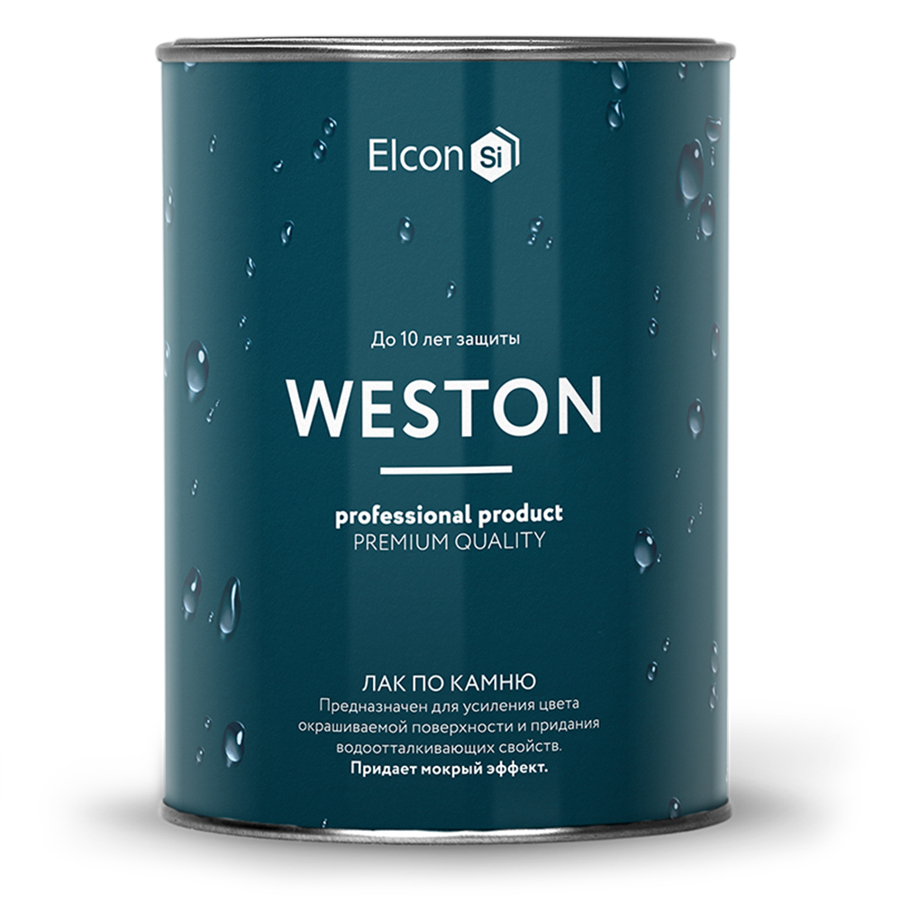 Изображение товара Лак водоотталкивающий для камня Elcon Weston 00-00002947 с эффектом мокрого камня бесцветный 0.9 л