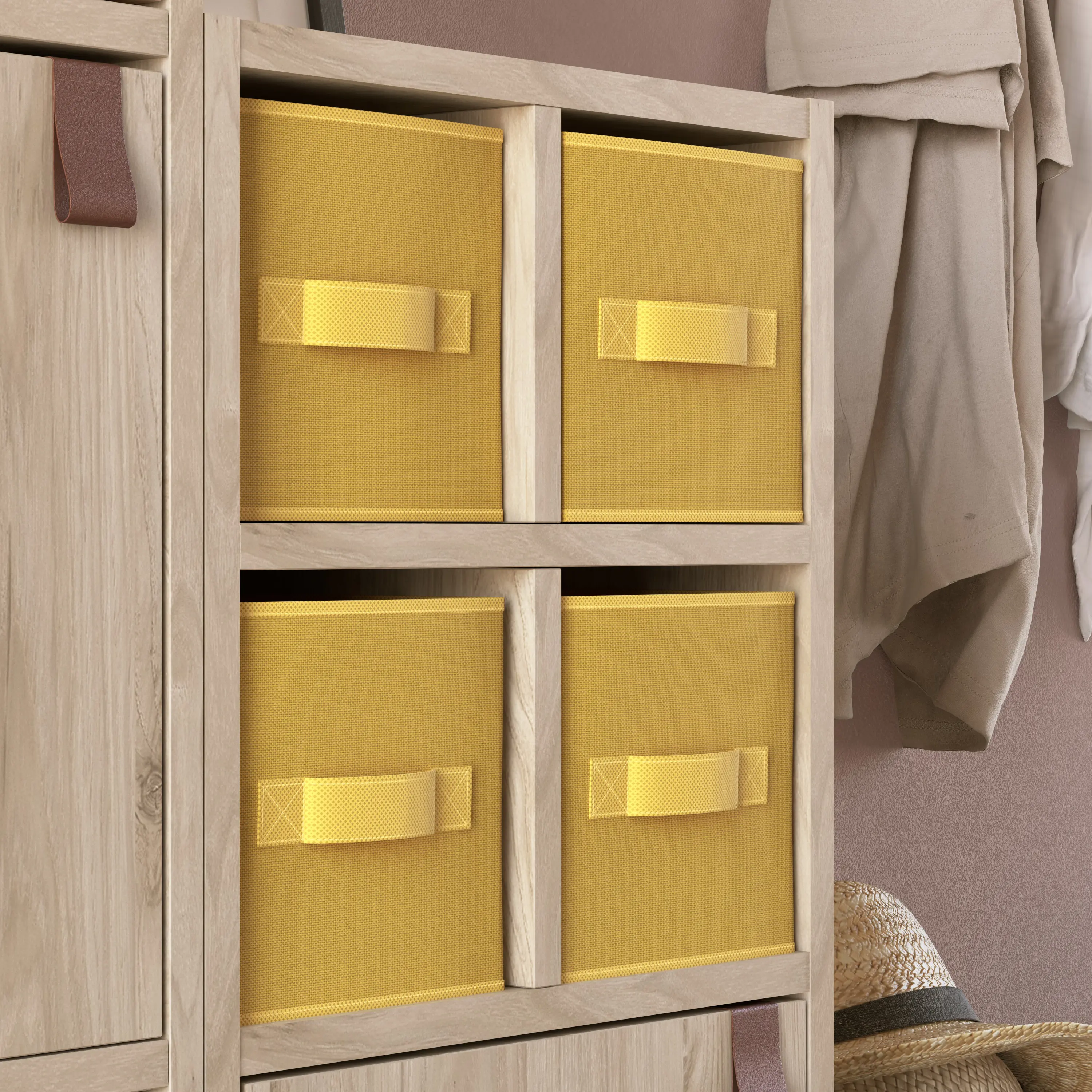 Короб Spaceo KUB Banana 15x31x15 см 6.9 л полиэстер цвет жёлтый - 5