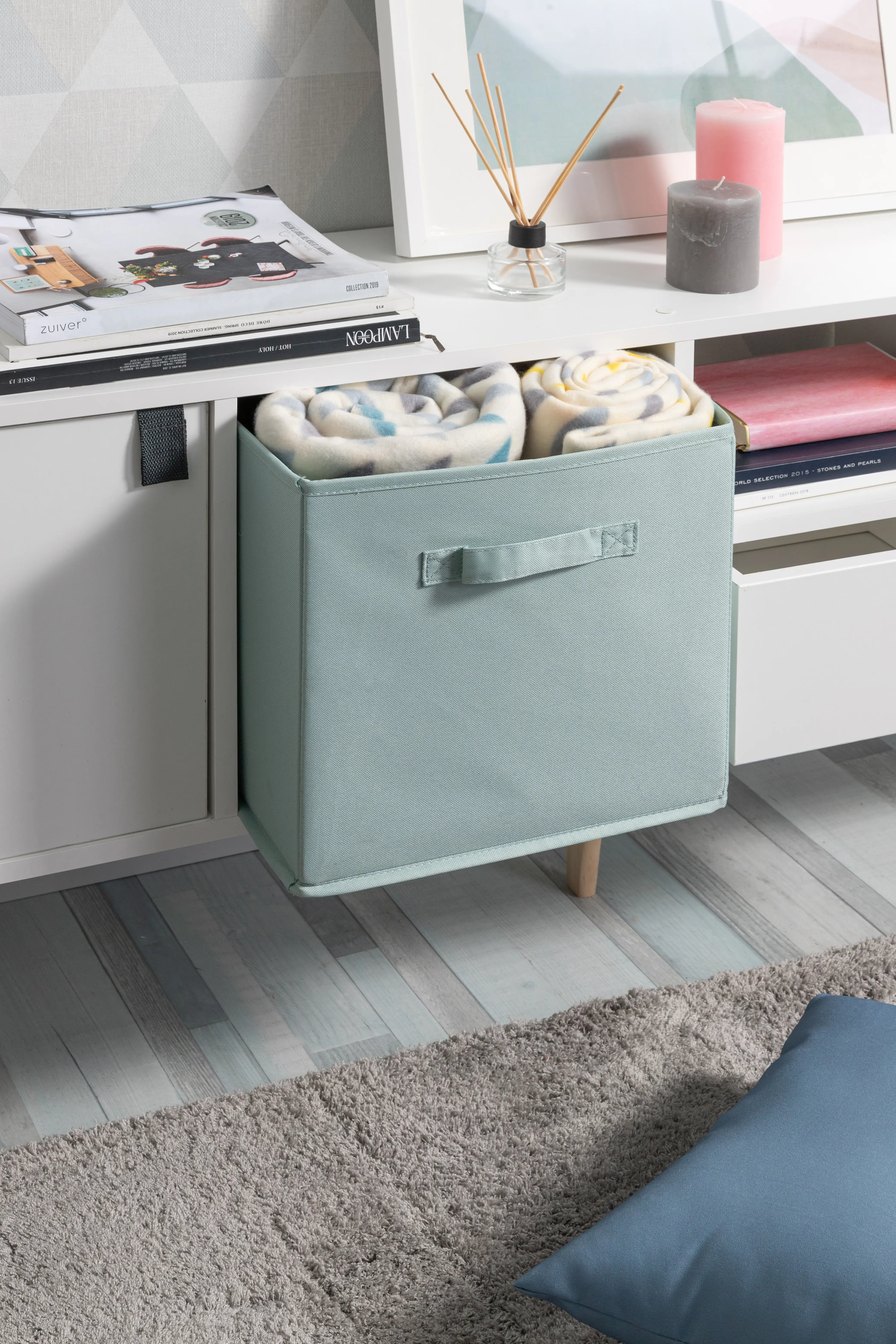 Короб Spaceo KUB Laguna 31x31x31 см 29.7 л полиэстер цвет сизый - 6