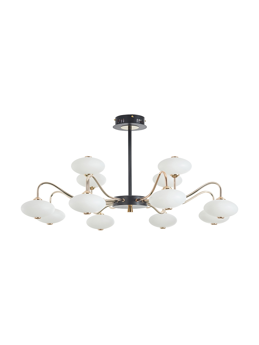 Изображение товара Люстра на штанге светодиодная Arte Perfetto Luce LED 3327.8093-12-D960/H450/LED216W Bk/G 24 м² цвет черный