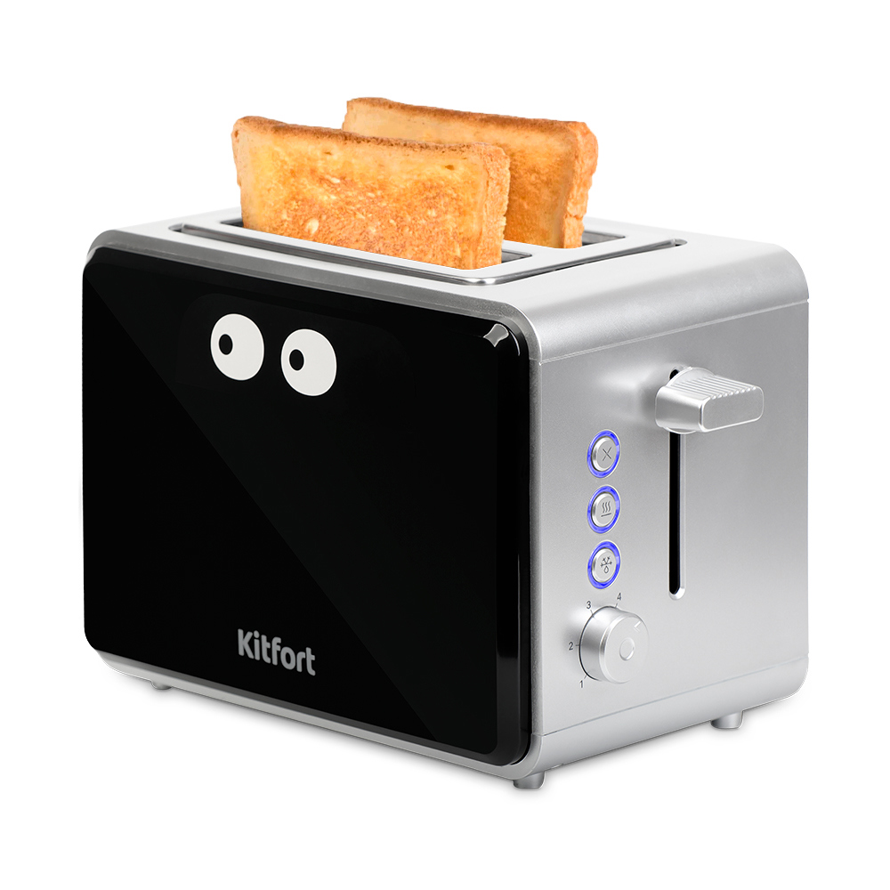 Изображение товара Тостер Kitfort КТ-2065 черный для хрустящих тостов и бутербродов