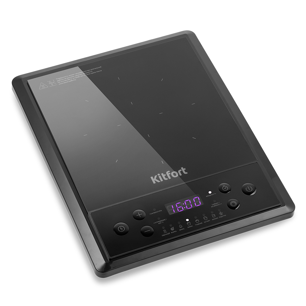 Изображение товара Индукционная настольная плита Kitfort КТ-158 29 см 1 конфорка цвет черный