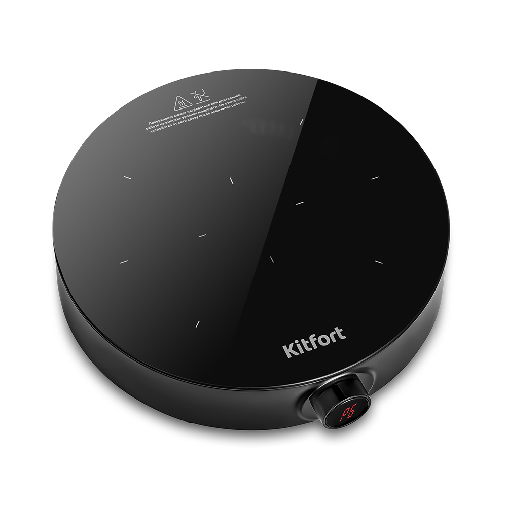 Изображение товара Индукционная плита Kitfort КТ-160 1 конфорка, черный, 28.5 см мощность 1800 Вт