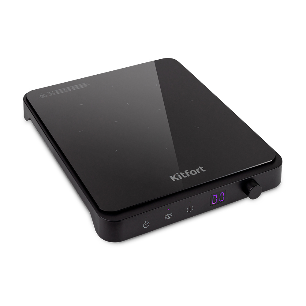 Изображение товара Индукционная настольная плита Kitfort КТ-165 28 см одна конфорка черный