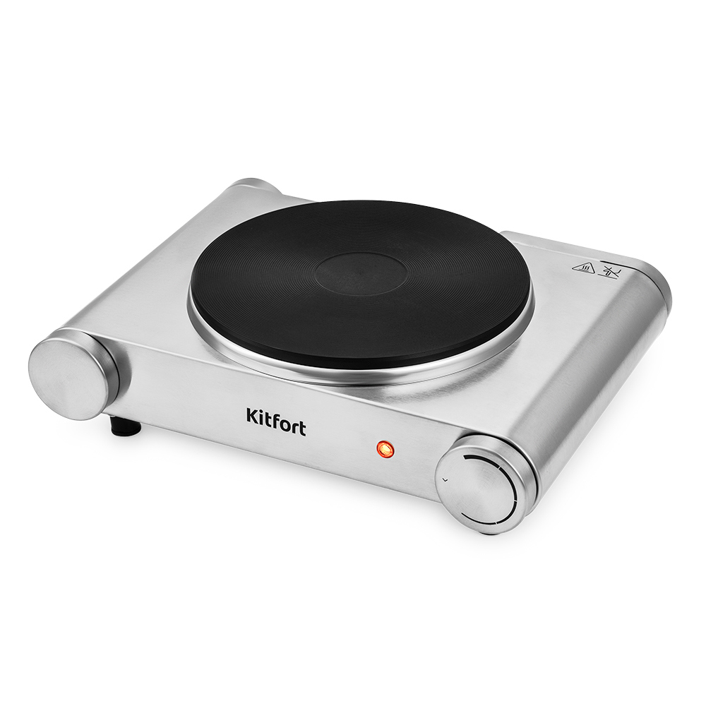 Изображение товара Электрическая настольная плита Kitfort КТ-151 29.80 см 1 конфорка цвет серебристый