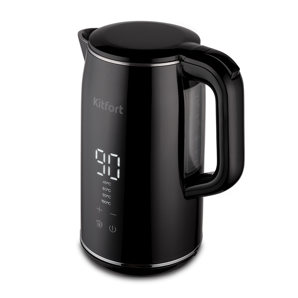 Изображение товара Электрический чайник Kitfort КТ-6131 1.7 л черный металл