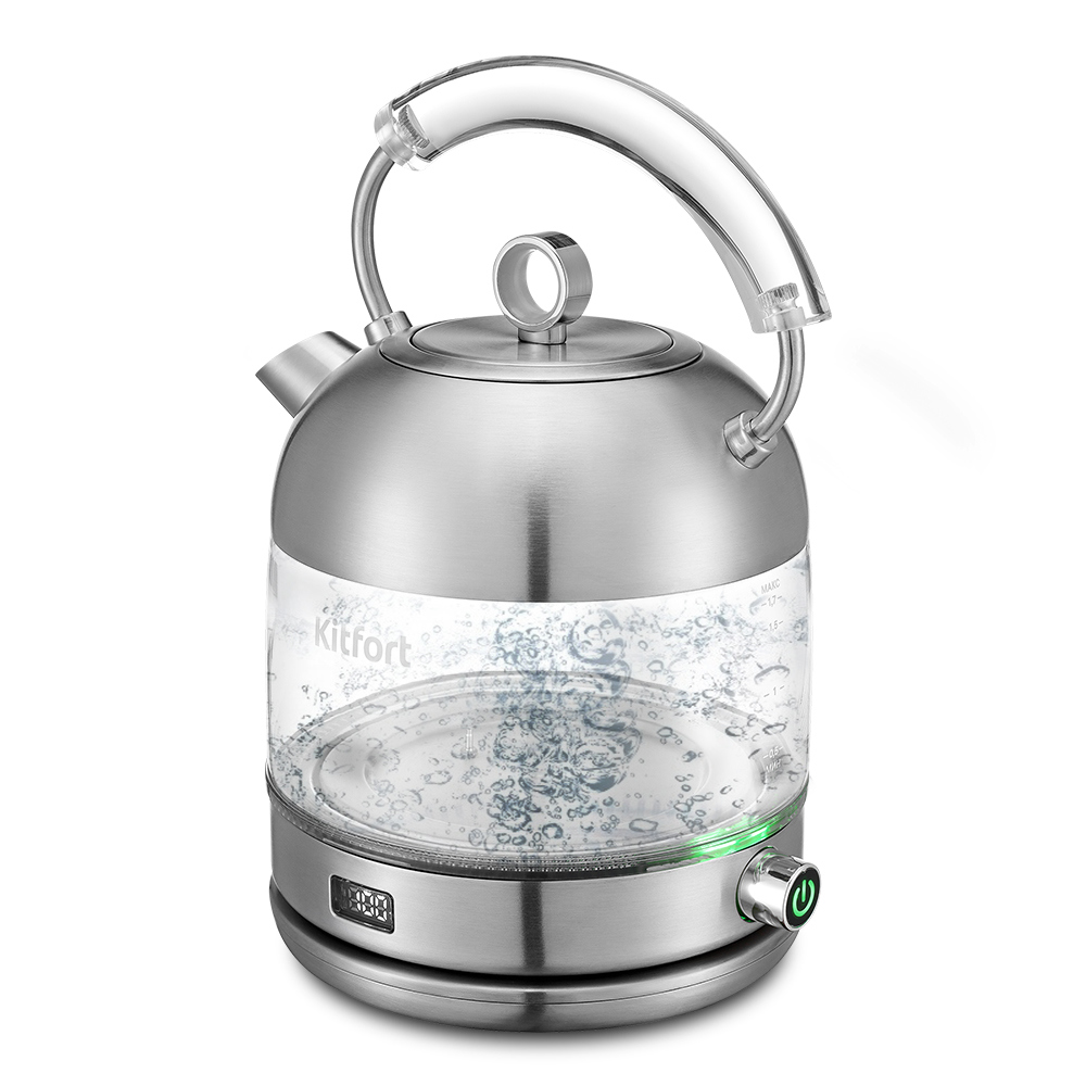 Изображение товара Электрический чайник Kitfort Кт-6172 1.7 л стекло сталь с регулировкой температуры