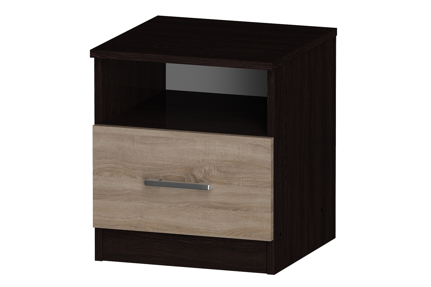 Изображение товара Тумба прикроватная Furnistyle ЛТМ-01 40x45x40 см 1 ящик ЛДСП цвет венге/дуб сонома Изображение товара Тумба прикроватная Furnistyle ЛТМ-01 40x45x40 см 1 ящик ЛДСП цвет венге/дуб сонома