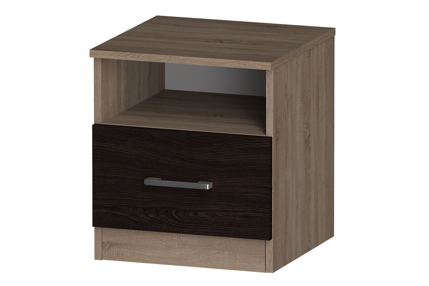 Изображение товара Тумба прикроватная Furnistyle ЛТМ-01 40x45x40 см 1 ящик ЛДСП цвет дуб сонома/венге Изображение товара Тумба прикроватная Furnistyle ЛТМ-01 40x45x40 см 1 ящик ЛДСП цвет дуб сонома/венге