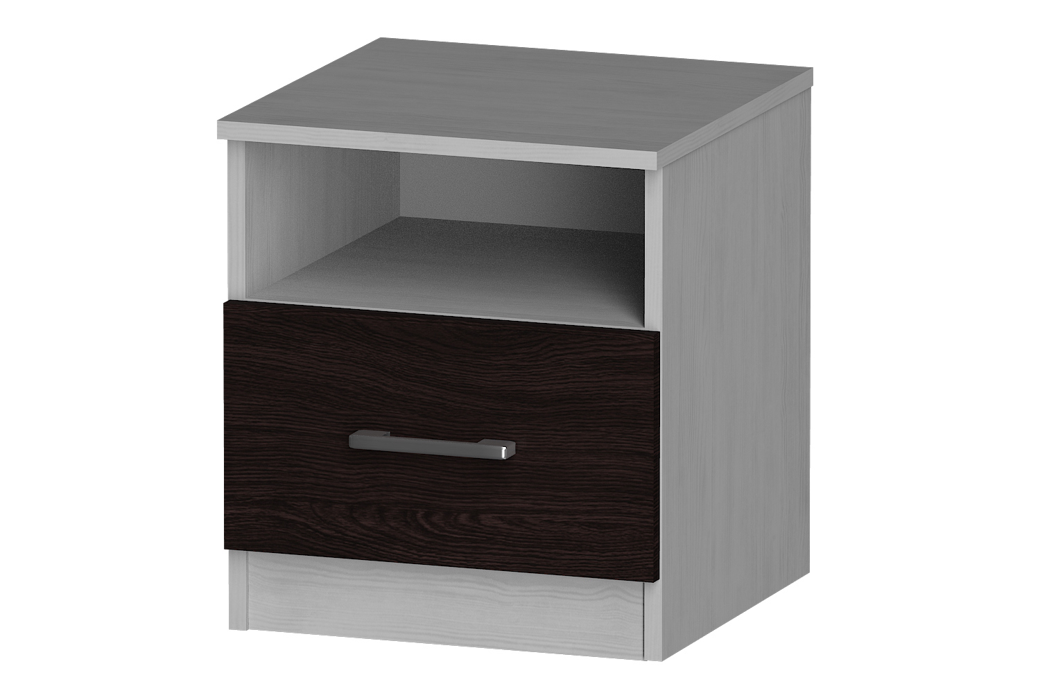 Изображение товара Тумба прикроватная Furnistyle ЛТМ-01 40x45x40 см 1 ящик ЛДСП цвет светлое дерево/венге Изображение товара Тумба прикроватная Furnistyle ЛТМ-01 40x45x40 см 1 ящик ЛДСП цвет светлое дерево/венге