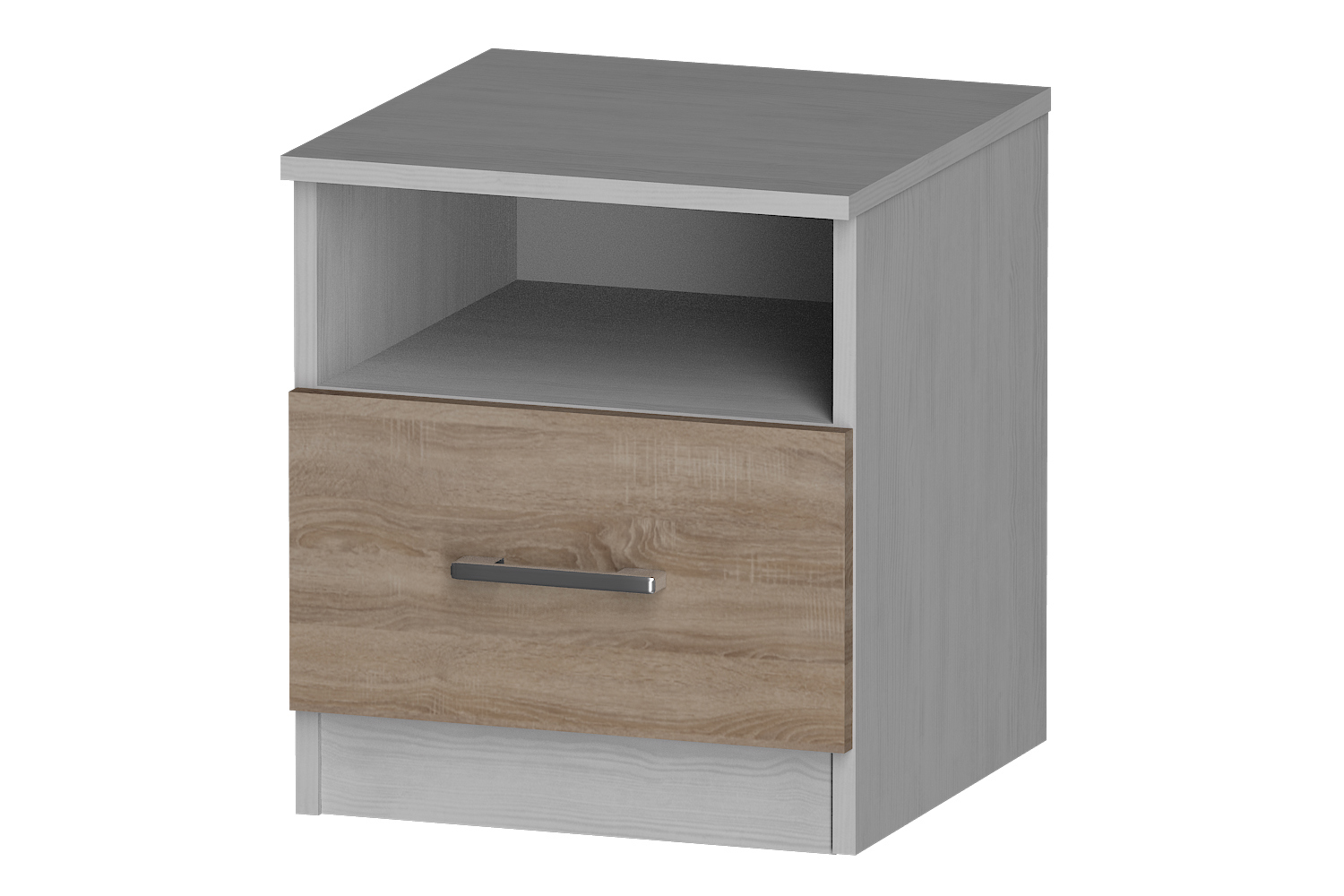 Изображение товара Тумба прикроватная Furnistyle ЛТМ-01 40x45x40 см 1 ящик ЛДСП цвет светлое дерево/дуб сонома Изображение товара Тумба прикроватная Furnistyle ЛТМ-01 40x45x40 см 1 ящик ЛДСП цвет светлое дерево/дуб сонома