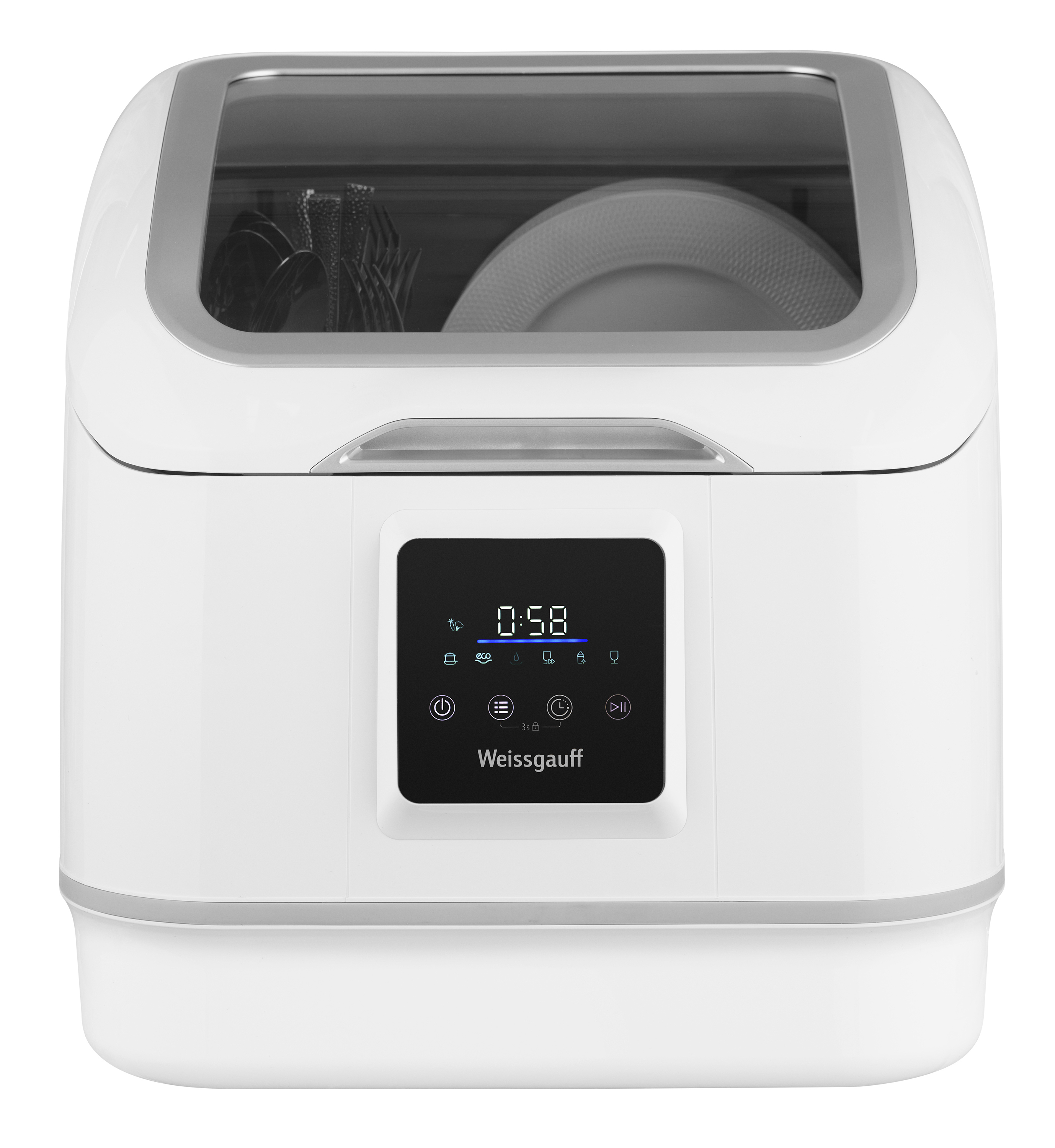Изображение товара Посудомоечная машина Weissgauff TDW 4057 Mini Turbo Dry белый компактная независимая