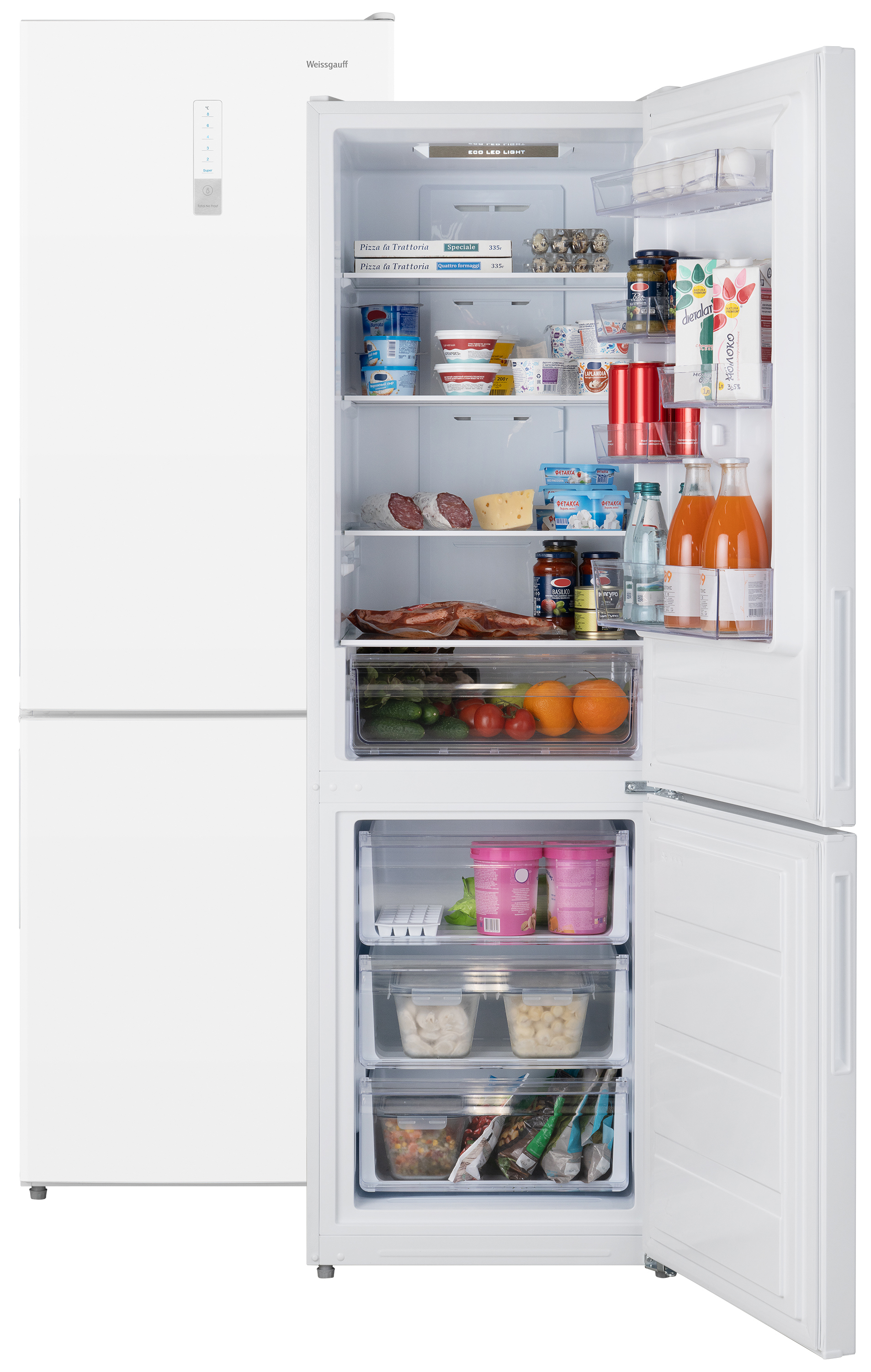 Изображение товара Отдельностоящий холодильник Weissgauff WRK 190 DW Total NoFrost белый