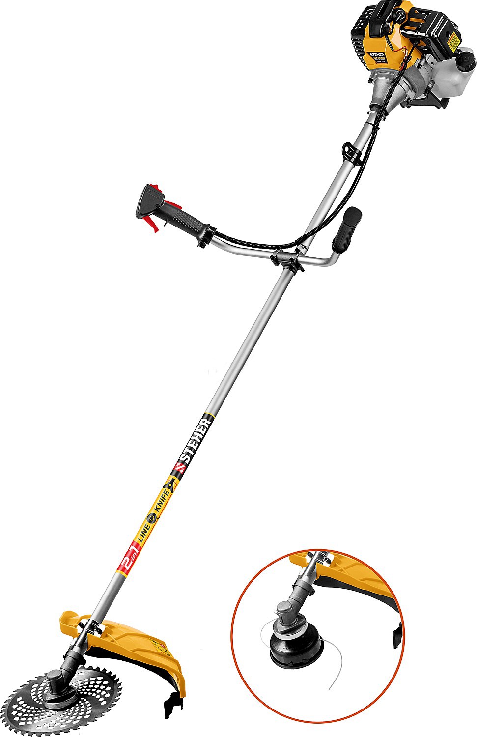 Изображение товара Бензиновый триммер Steher BT-2500 3.3 л.с. для сада и участка