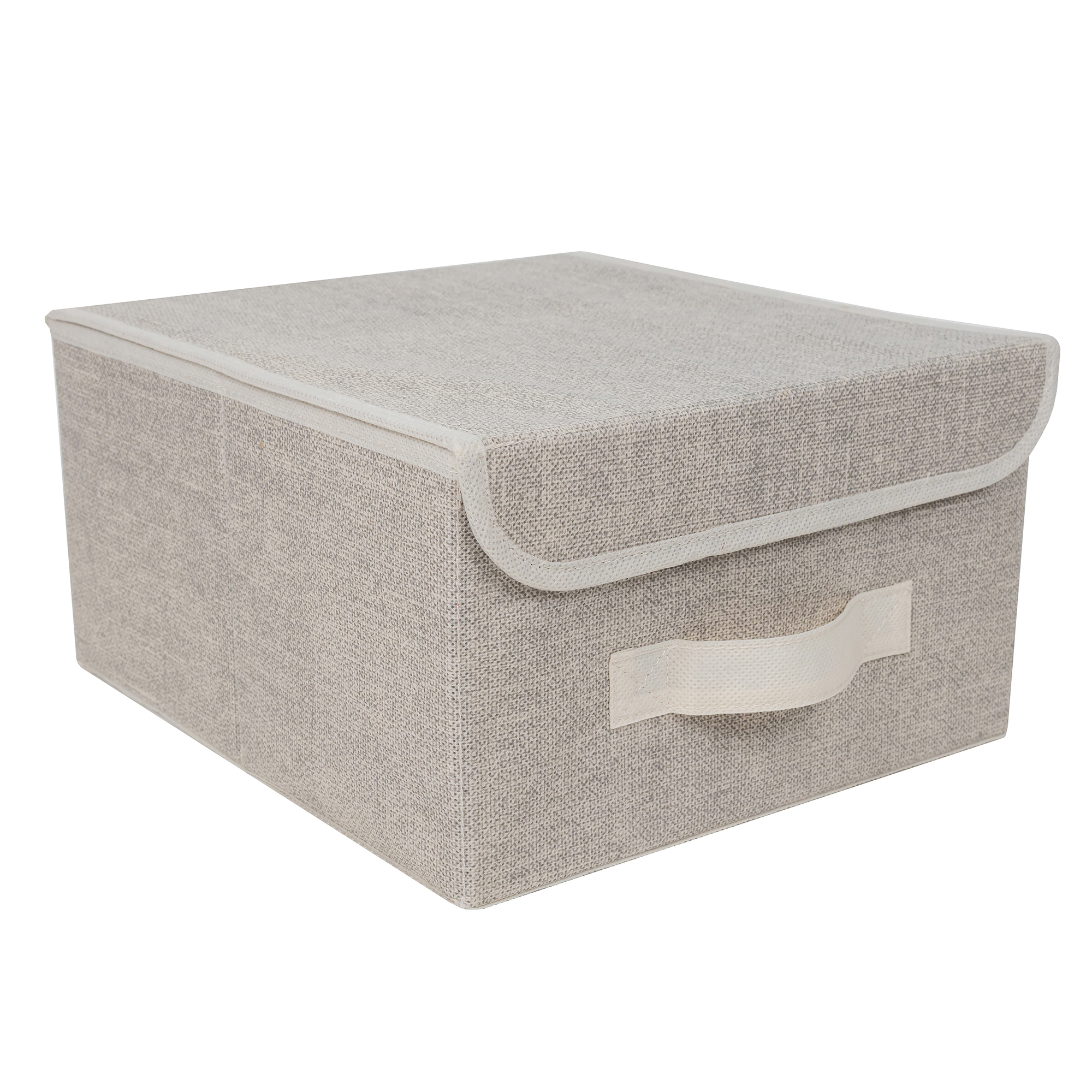 Изображение товара Короб для хранения ЕВРОГАРАНТ Linen 28x30x16 см светло-серый складной органайзер