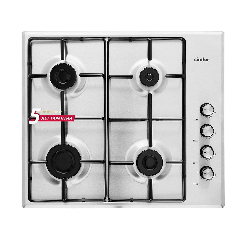 Изображение товара Газовая варочная панель Simfer H60Q40M401 60 см 4 конфорки нержавеющая сталь турция