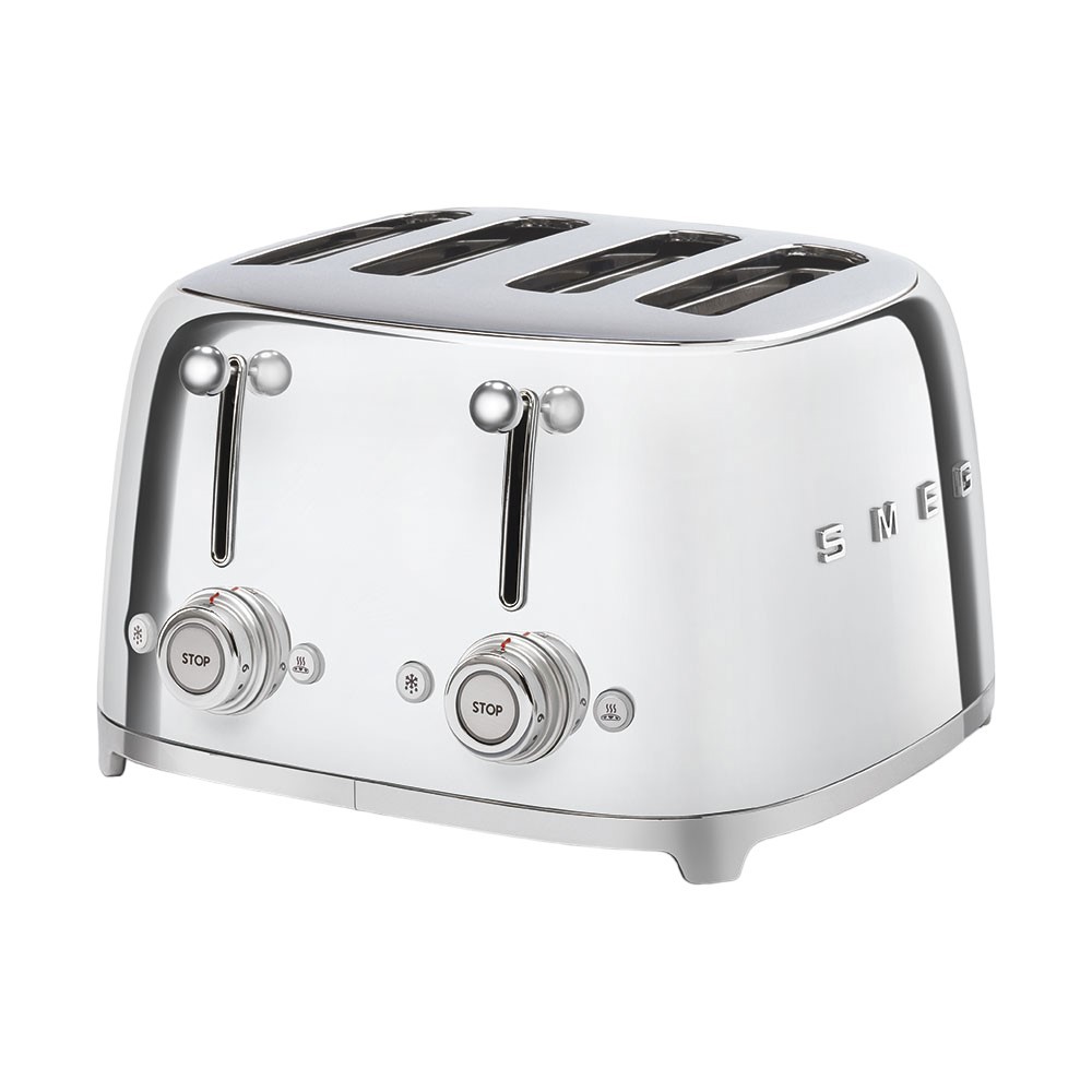 Изображение товара Тостер SMEG на 4 ломтика ретро дизайн хром модель TSF03SSEU