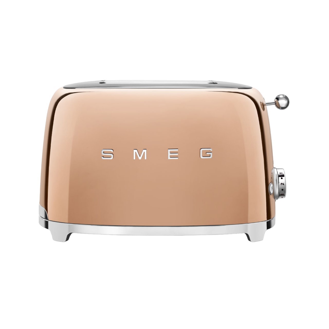 Изображение товара Розовый ретро-тостер SMEG TSF01RGEU на 2 ломтика с функциями разморозки и подогрева