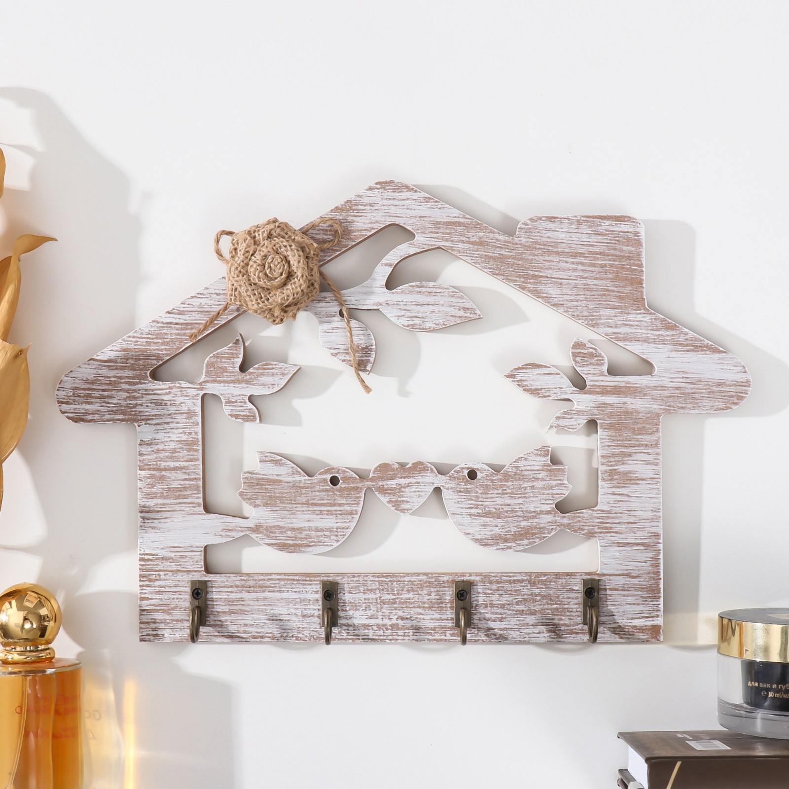 Изображение товара Крючки декоративные "Влюблённые птички" 29.5x0.8x19.5 см