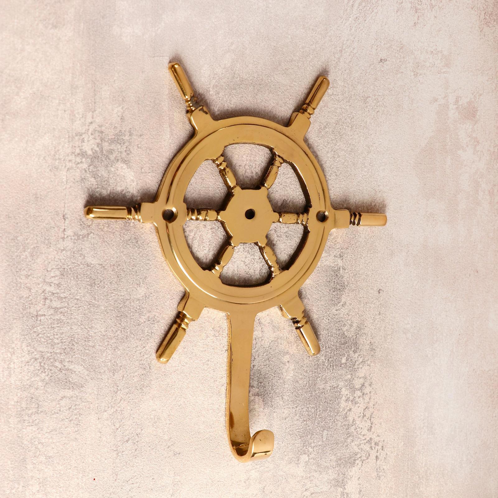 Изображение товара Крючок декоративный "Морской штурвал" 15x17x2.5 см