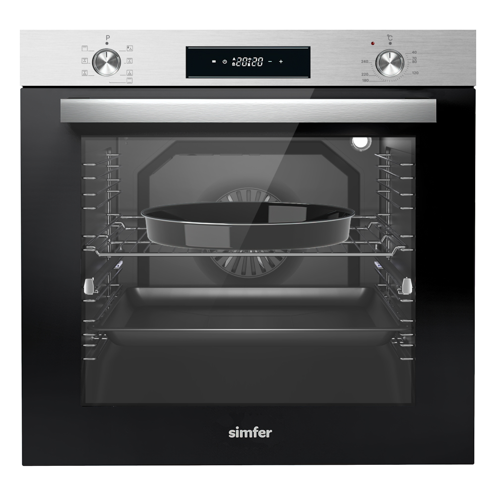 Изображение товара Встраиваемый духовой шкаф Simfer B6EM68122 электрический 59.50x59.50x56.50см электрический цвет серый