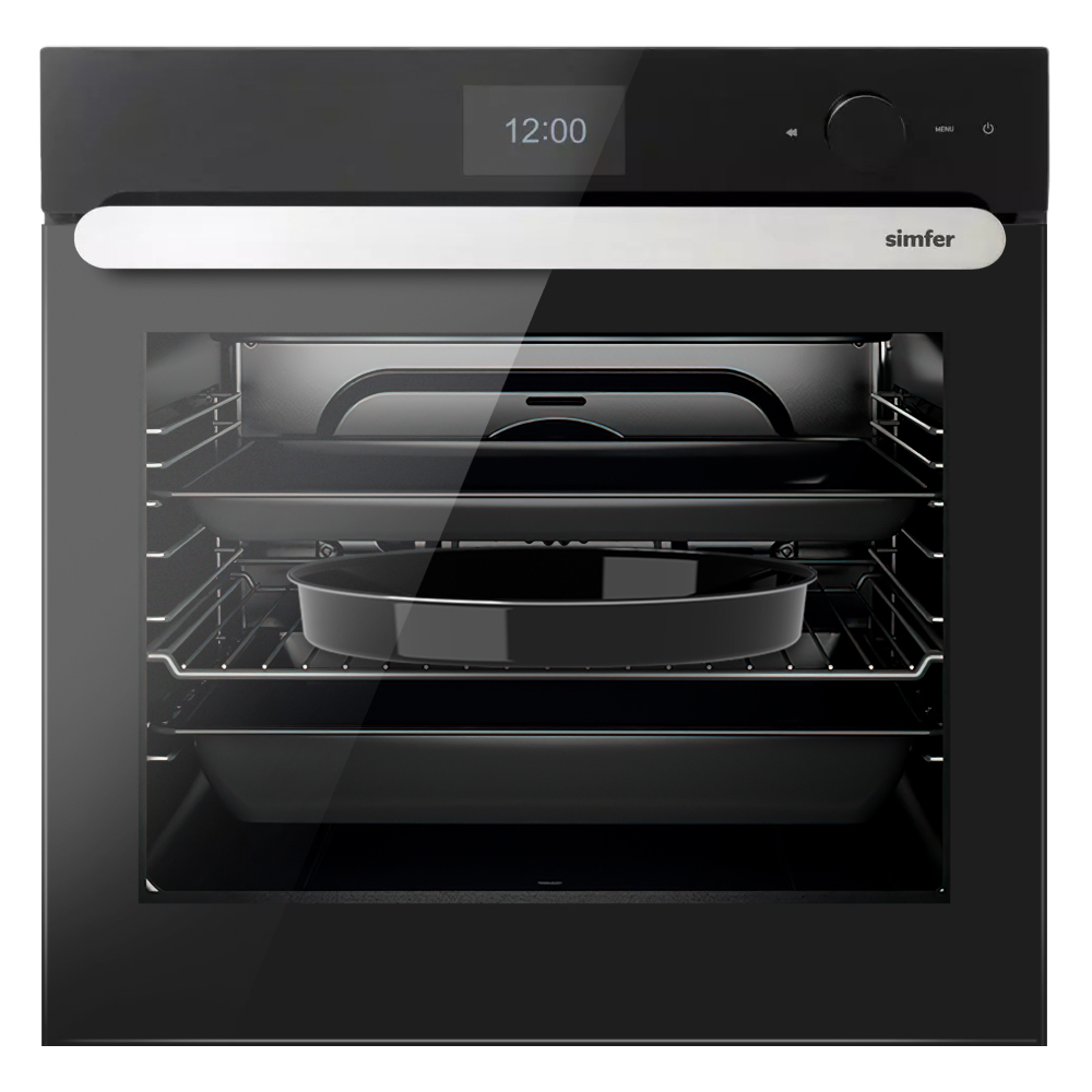 Изображение товара Встраиваемый электрический духовой шкаф Simfer B6ES89020 58л черный с грилем и конвекцией