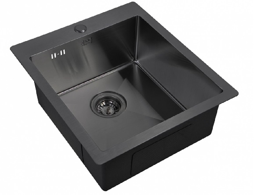 Изображение товара Мойка Steel Hammer Sink PVD 4551 GRAFIT 45x51x20см квадрат нержавеющая сталь цвет графит Изображение товара Мойка Steel Hammer Sink PVD 4551 GRAFIT 45x51x20см квадрат нержавеющая сталь цвет графит