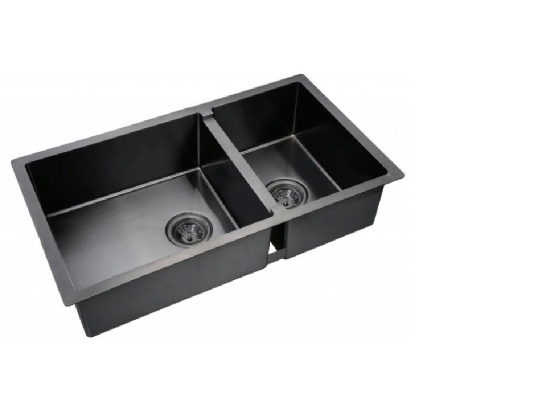 Изображение товара Мойка Steel Hammer Sink PVD 78-2-44 GRAFIT 78x44x20см прямоугольник нержавеющая сталь цвет графит