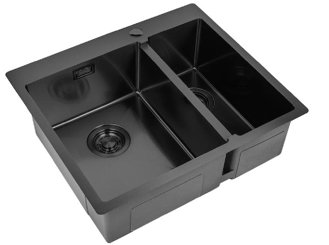 Изображение товара Мойка Steel Hammer Sink ZL R 590-2-510-L GRAFIT 59x51x20см прямоугольник нержавеющая сталь цвет графит