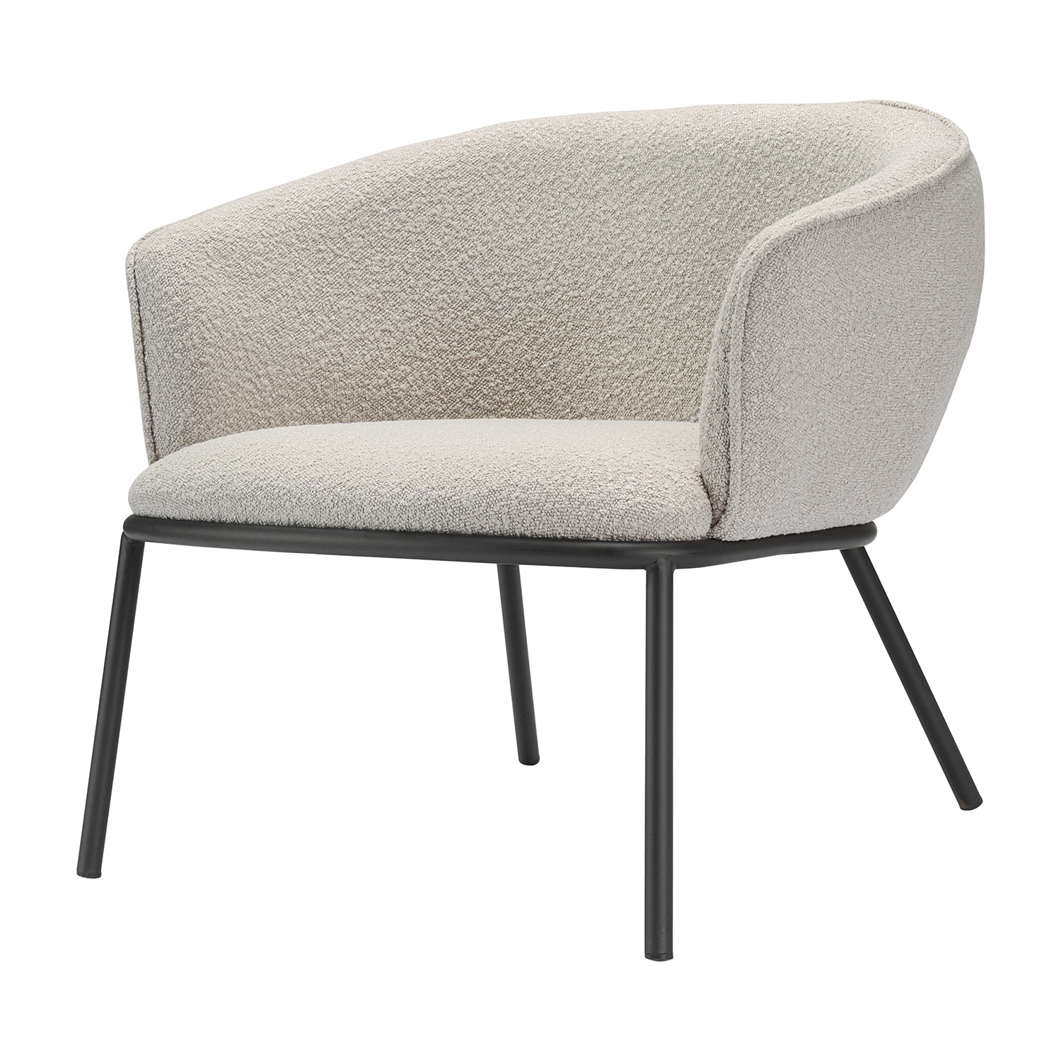 Изображение товара Кресло Bergenson bjorn Paal светло-серое с оригинальной спинкой и подлокотниками