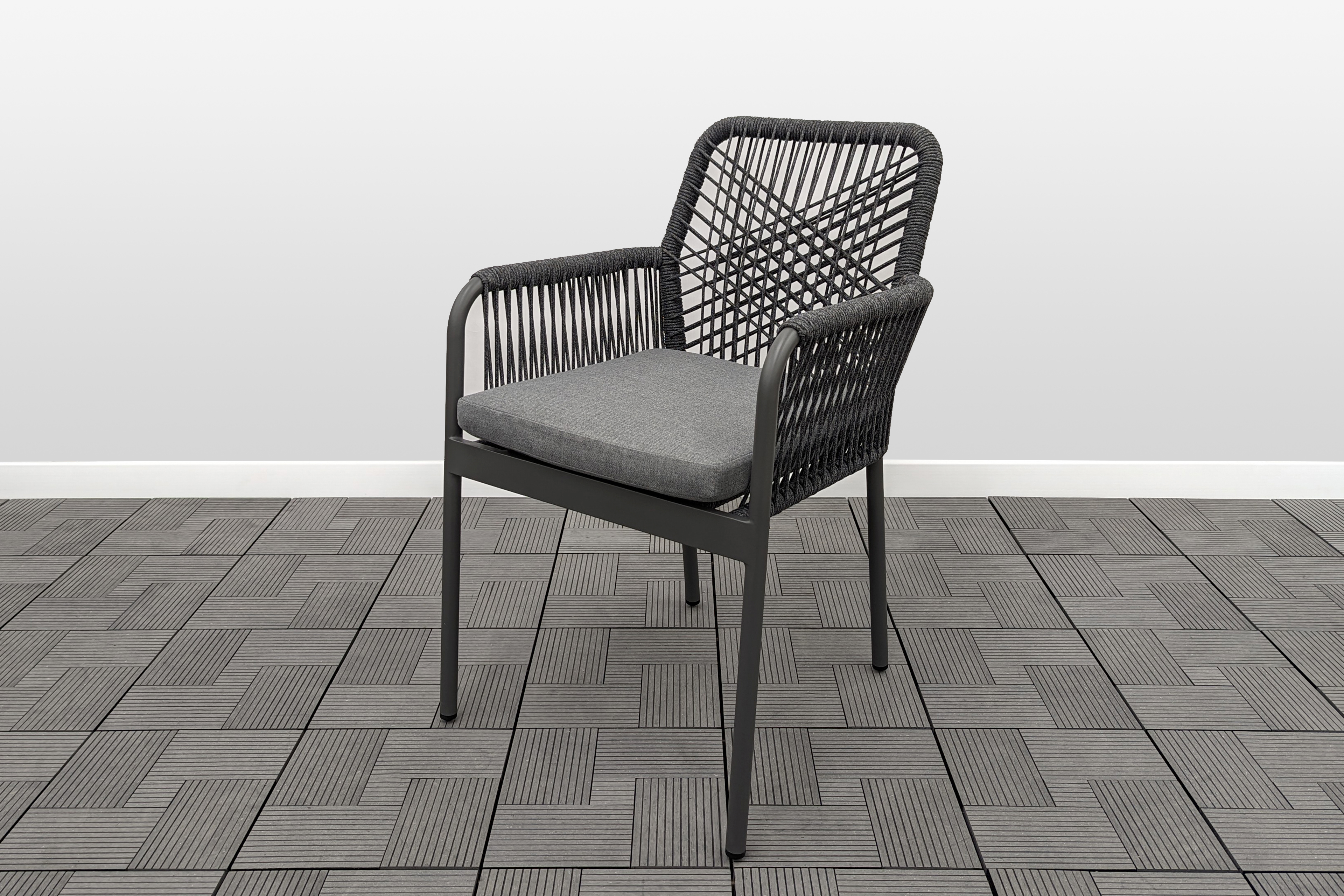 Изображение товара Кресло садовое Jinda Эмма 56х63х85 см из Rope с подушкой