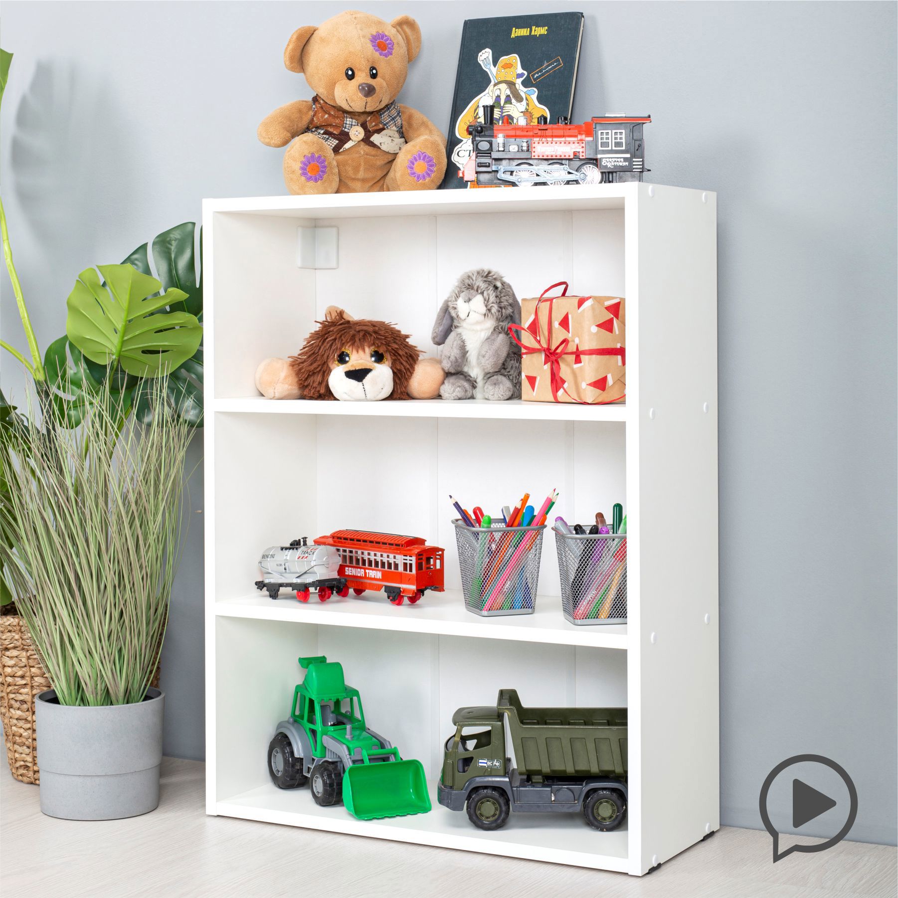 Изображение товара Стеллаж Моби 13.149 белый 60x78.5x24.5 см ЛДСП универсальный