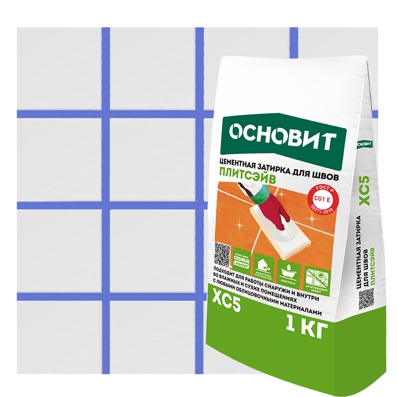Изображение товара Затирка цементная Основит XC5 цвет лавандовый 1 кг