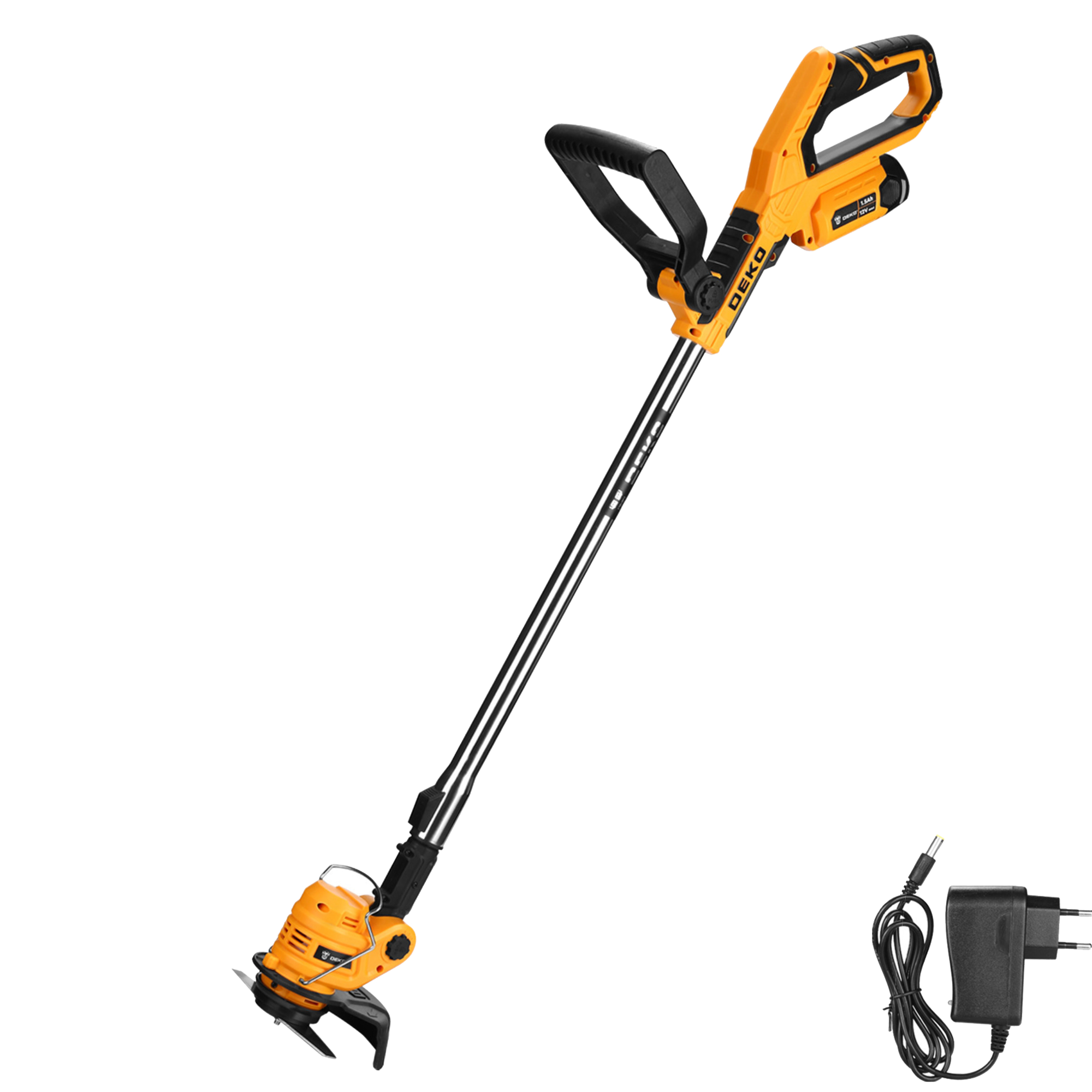 Изображение товара Триммер аккумуляторный Deko DKTR12 14.4 В 1x1.5 Ач АКБ и ЗУ входит в комплект