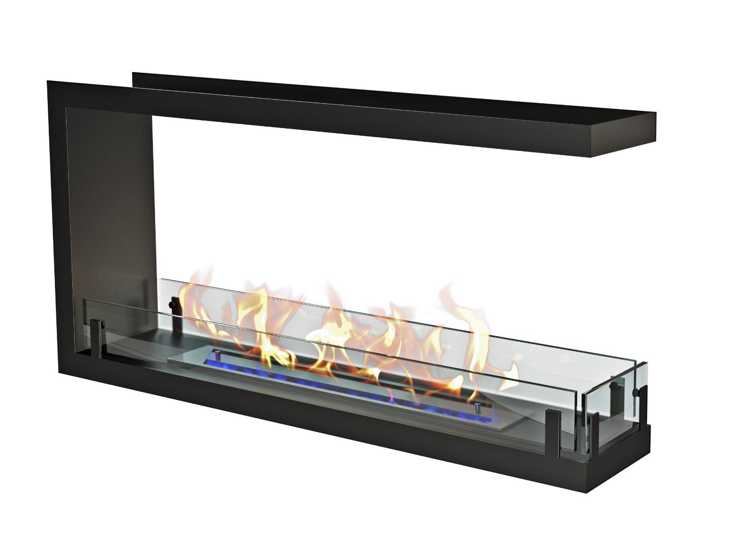 Изображение товара Встраиваемый сквозной биокамин ZeFire Standart 900 с двусторонним огнем Россия