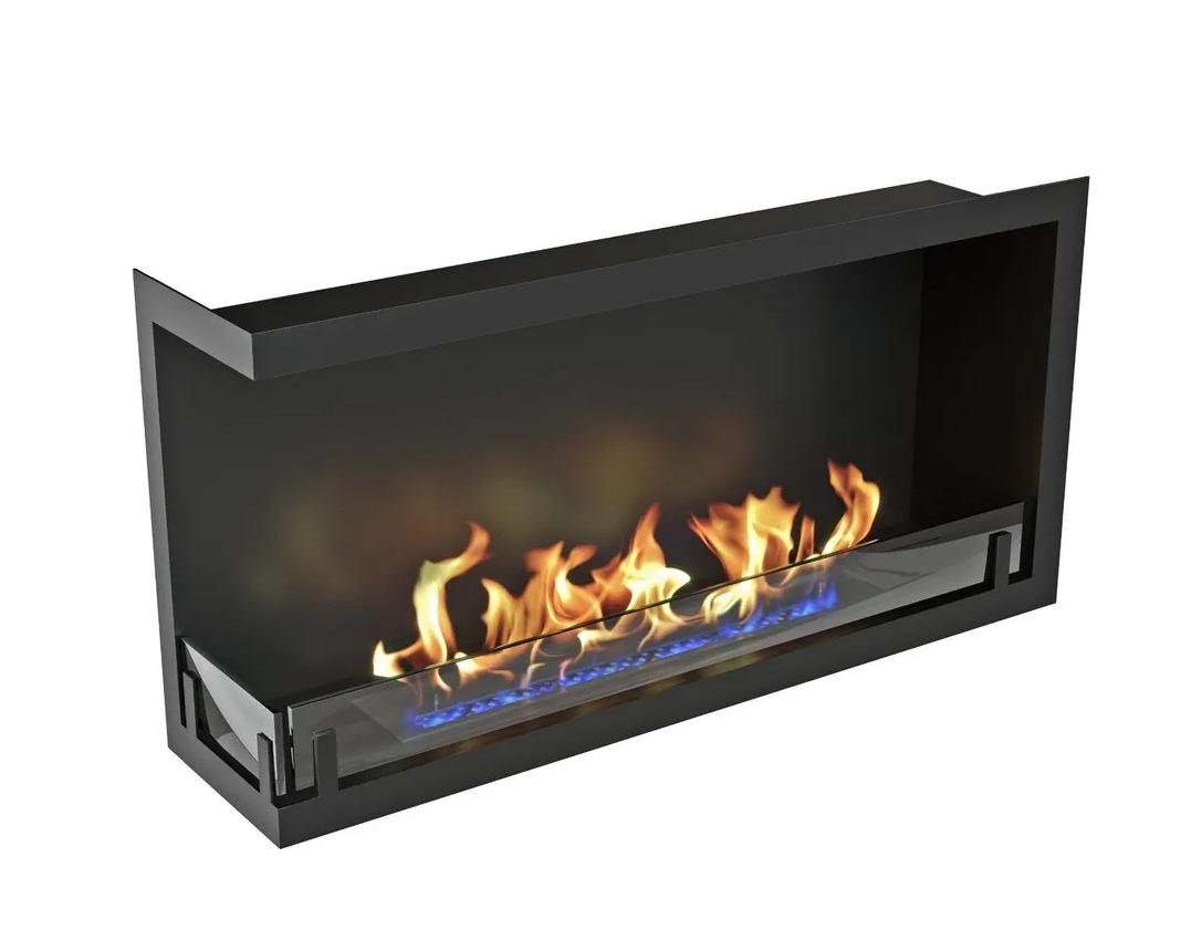 Изображение товара Угловой встроенный биокамин ZeFire Standart 900 - эффектный и компактный очаг для интерьера