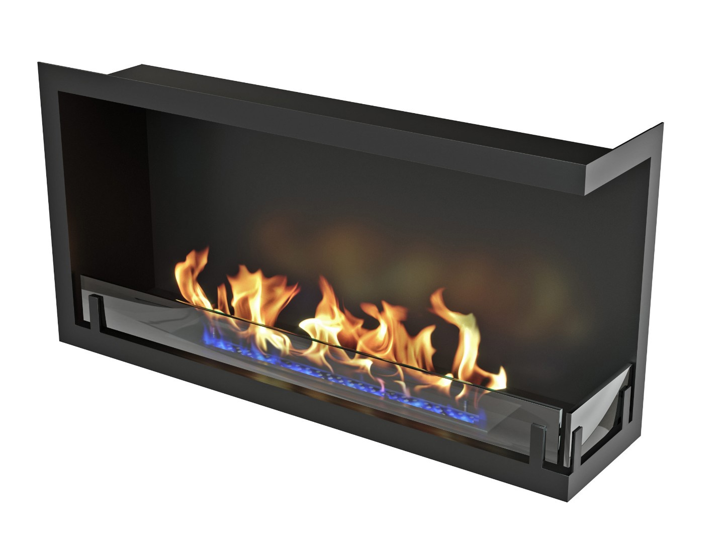 Изображение товара Встраиваемый угловой биокамин ZeFire Standart 900