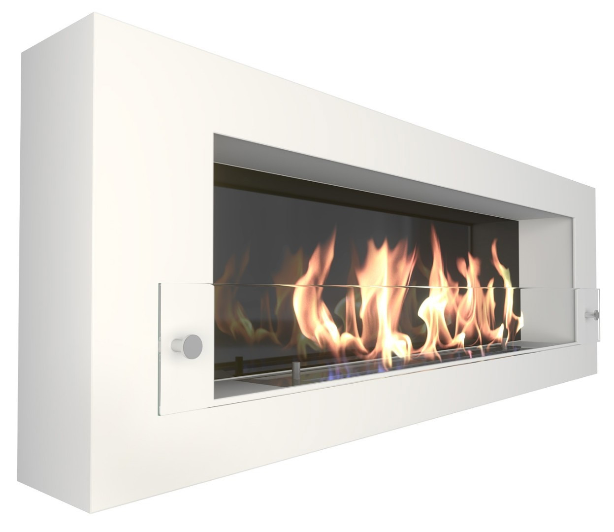 Изображение товара Биокамин настенный ZeFire Orion 1200 белый со стемалитом и стеклом