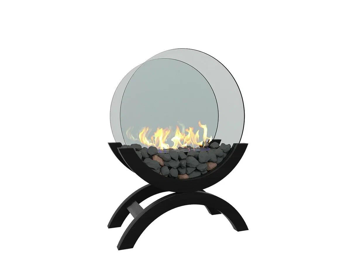 Изображение товара Напольный биокамин ZeFire Iris mini с управлением вручную и натуральным буком