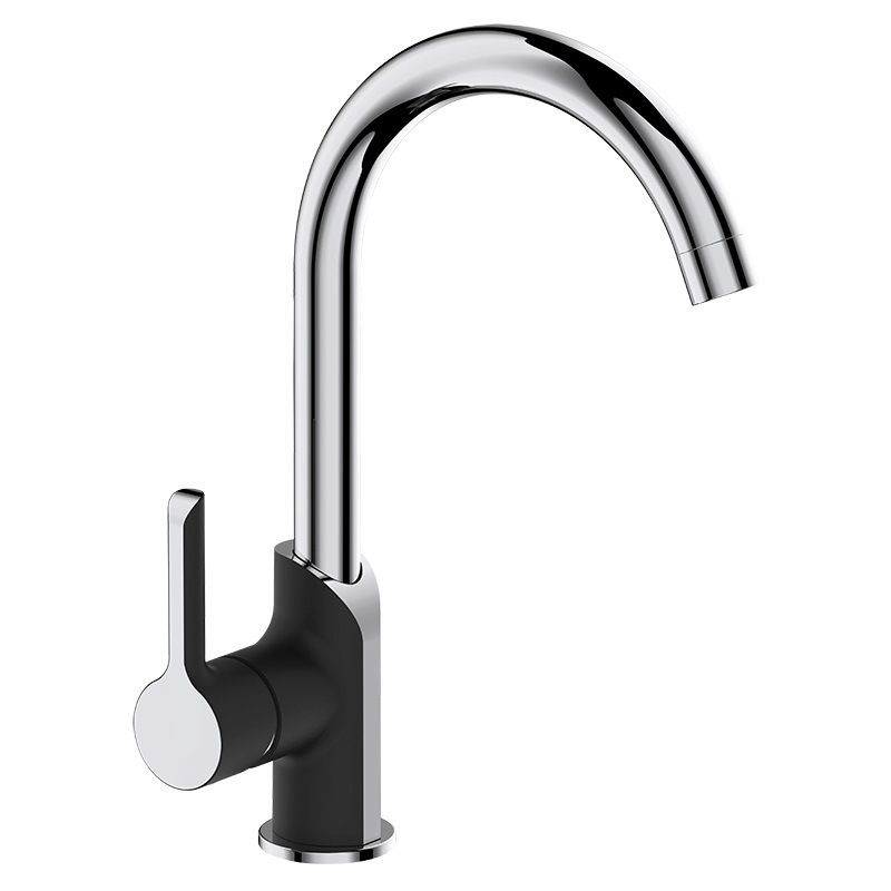 Изображение товара Смеситель для кухни однорычажный Osgard излив 23.3 см цвет хром/черный