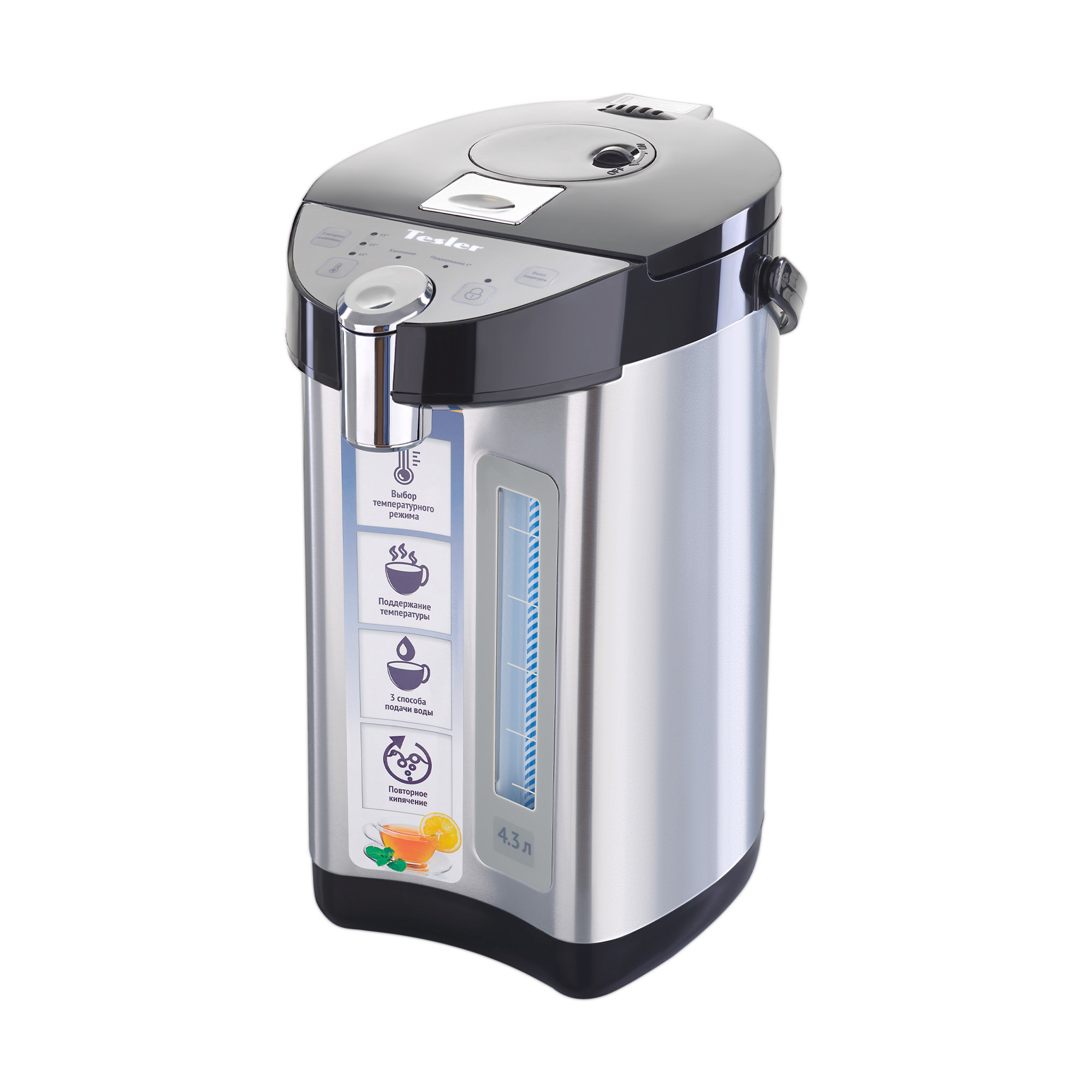 Изображение товара Термопот Tesler Tp-5001 4.3 л пластик цвет черно-серый