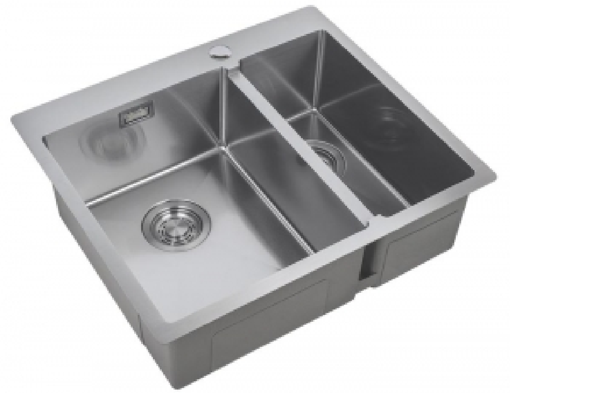Изображение товара Накладная мойка Steel Hammer ZL R 590-2-510-L 59x51x20 см нержавеющая сталь цвет нержавеющая сталь Изображение товара Накладная мойка Steel Hammer ZL R 590-2-510-L 59x51x20 см нержавеющая сталь цвет нержавеющая сталь