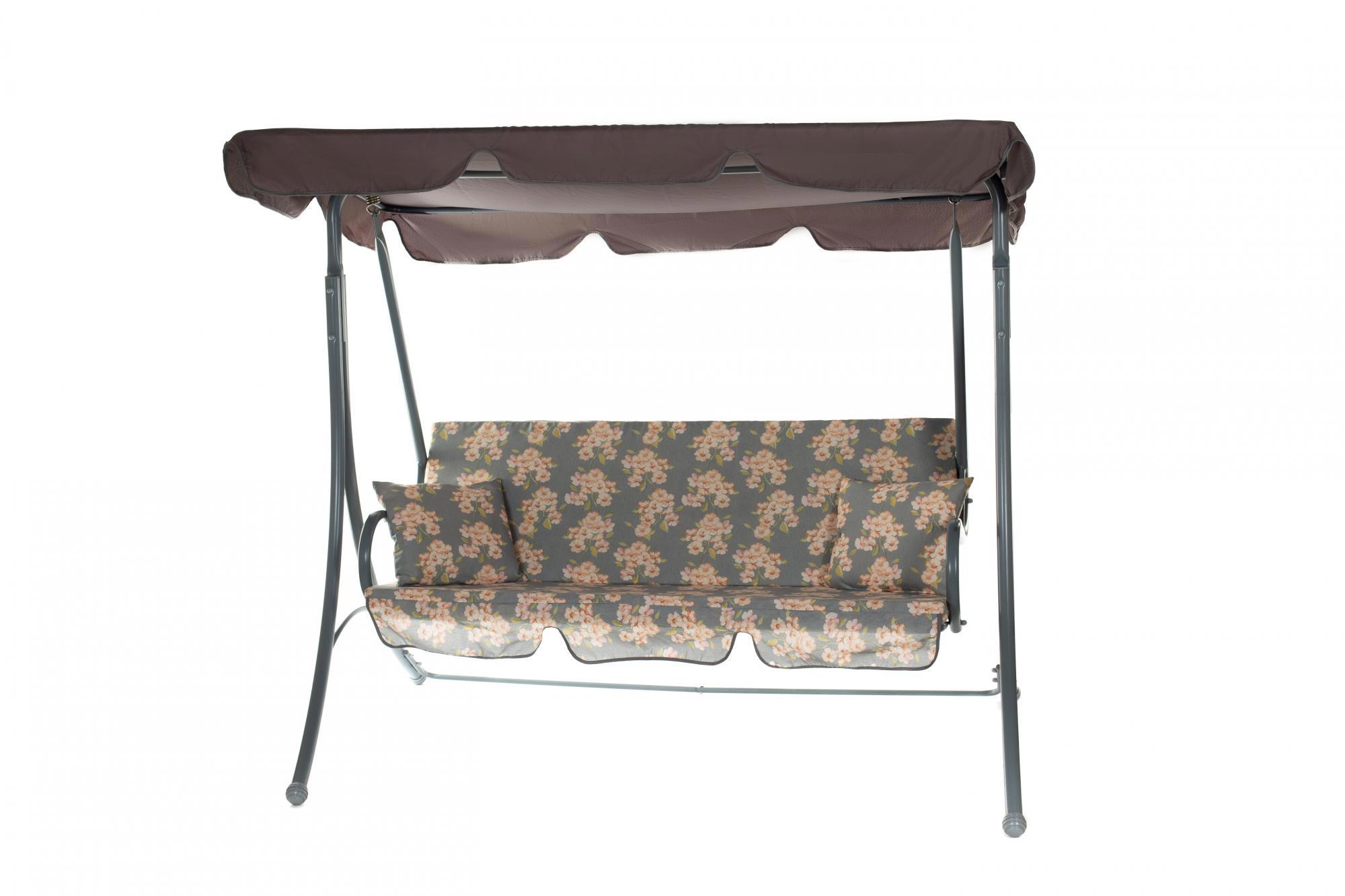 Изображение товара Садовые качели Olsa Мартинелла двухместные серый/серебристый