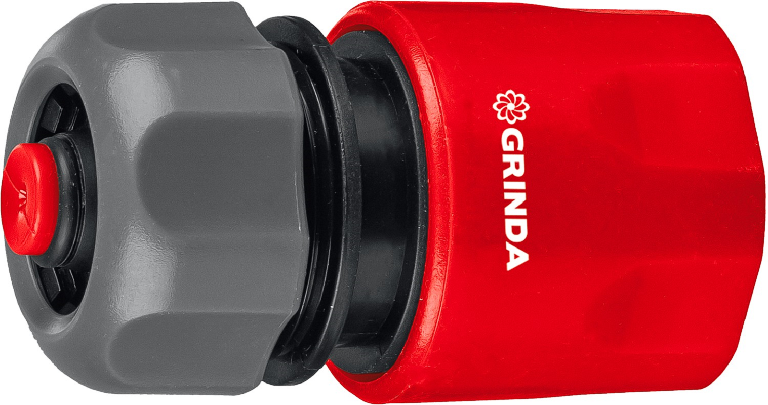 Изображение товара Быстросъёмный соединитель Grinda GC-12A для шланга 1/2″ с аквастопом