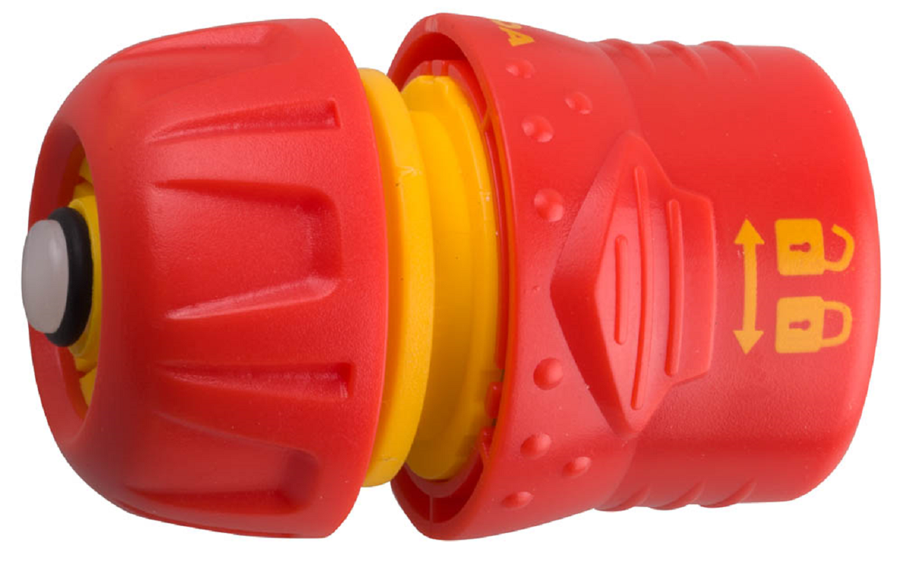 Изображение товара Быстросъёмный соединитель Grinda GF-12 для шланга 1/2″ с аквастопом