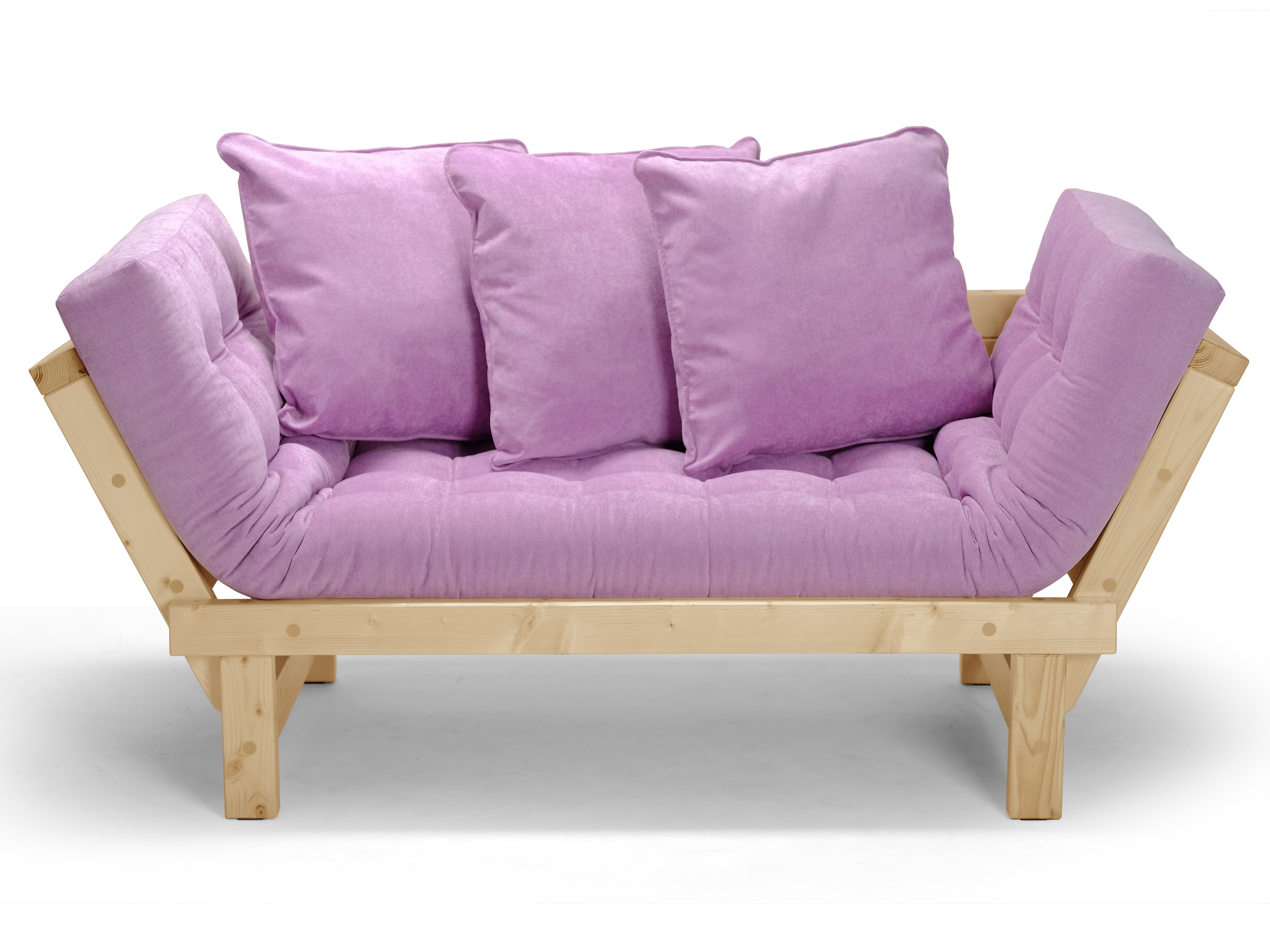 Изображение товара Кушетка Arsko Свен с подушками 158x61x70 см розовая