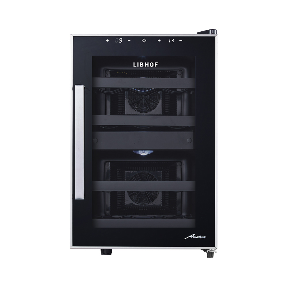 Изображение товара Винный шкаф Libhof Amateur ARD-12 12 бутылок черный стеклянный стильный охладитель