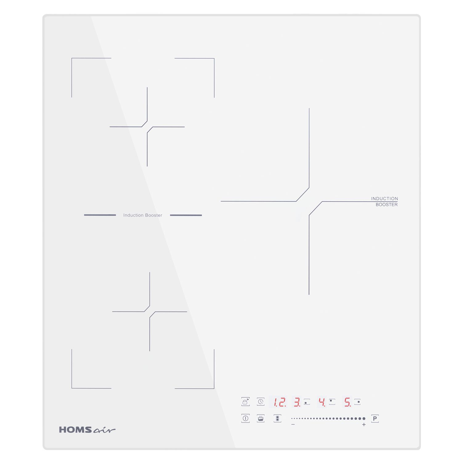 Изображение товара Индукционная варочная панель Homsair HIC43SWH 45 см 3 конфорки белая