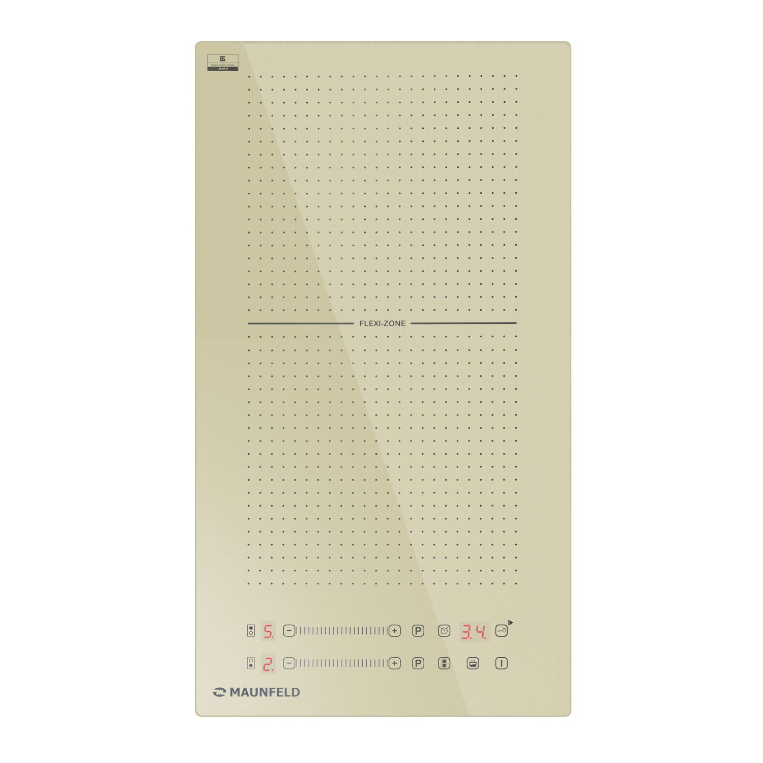 Изображение товара Индукционная варочная панель MAUNFELD CVI292S2FBG 29 см 2 конфорки бежевый